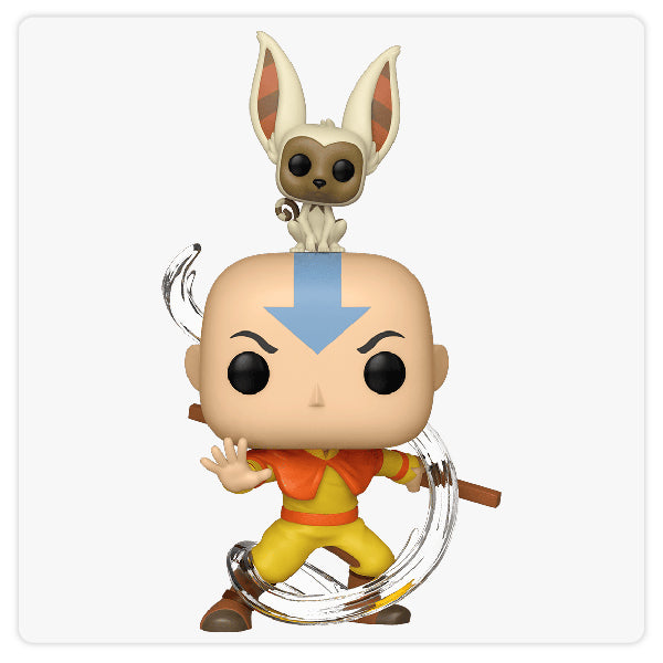 Funko Pop Avatar - Aang con Momo encima (534)