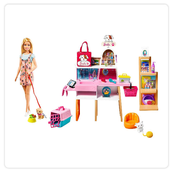 Mattel Muñeca - Barbie Boutique De Mascotas