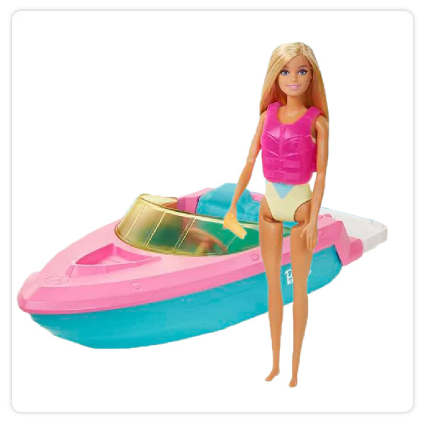 Mattel Muñeca - Barbie Salvavidas Con Bote Y Perro