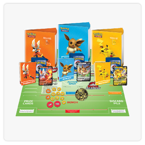 Pokemon TCG - Battle Academy Deck Pikachu Eevee Y Cinderace Inglés
