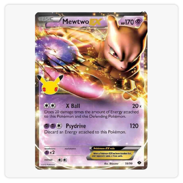 Pokémon TCG - Carta Mewtwo Ex 54/99 Ultra Rara Inglés