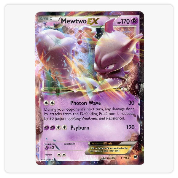 Pokémon TCG - Carta Mewtwo Ex 61/162 Ultra Rara Inglés