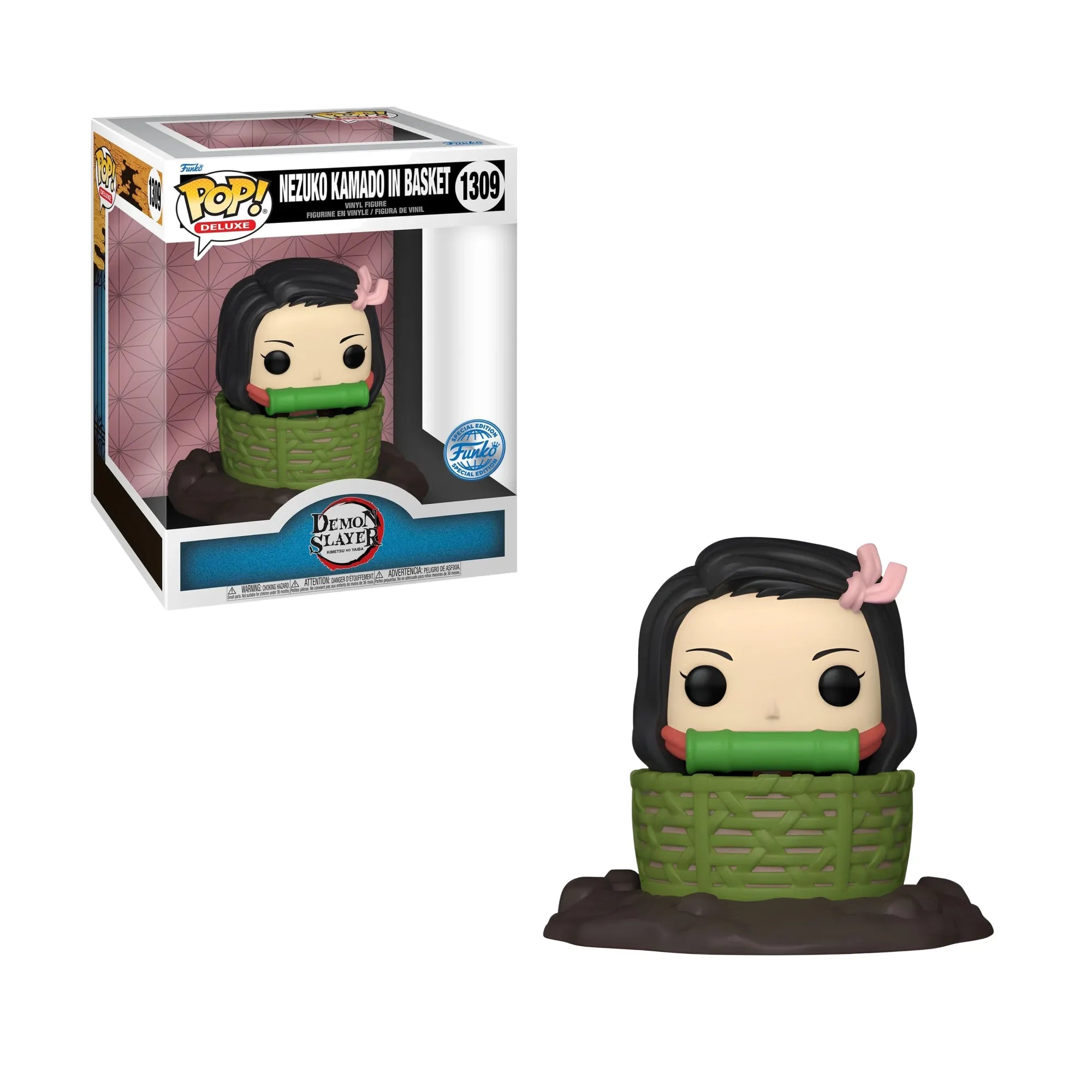 Funko Pop Demon Slayer Nezuko Kamado in Basket #1309 con caja y figura original