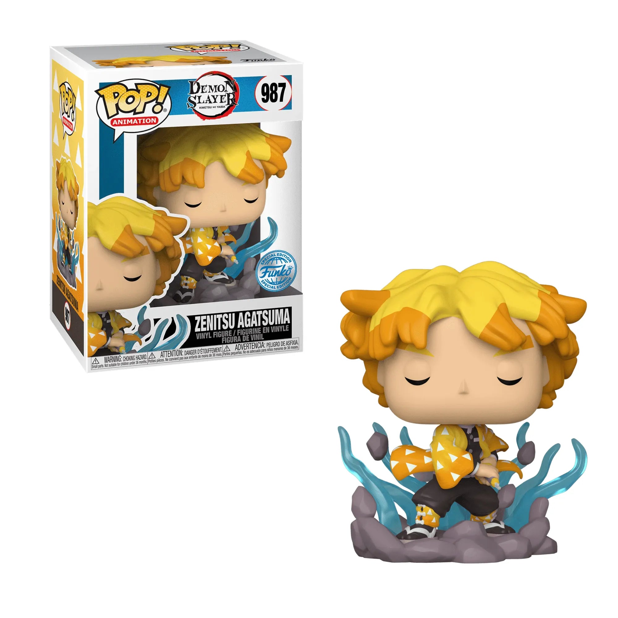 Funko Pop Demon Slayer Zenitsu Agatsuma #987 Exclusivo con caja y figura original