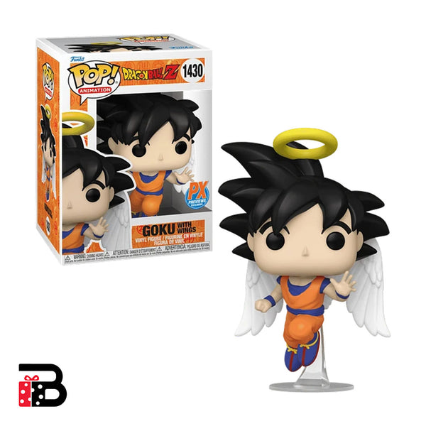 Funko Pop Anime Dragon Ball Z - Goku con Alas 1430 - Imagen principal de figura coleccionable PX Exclusive con caja y detalles únicos