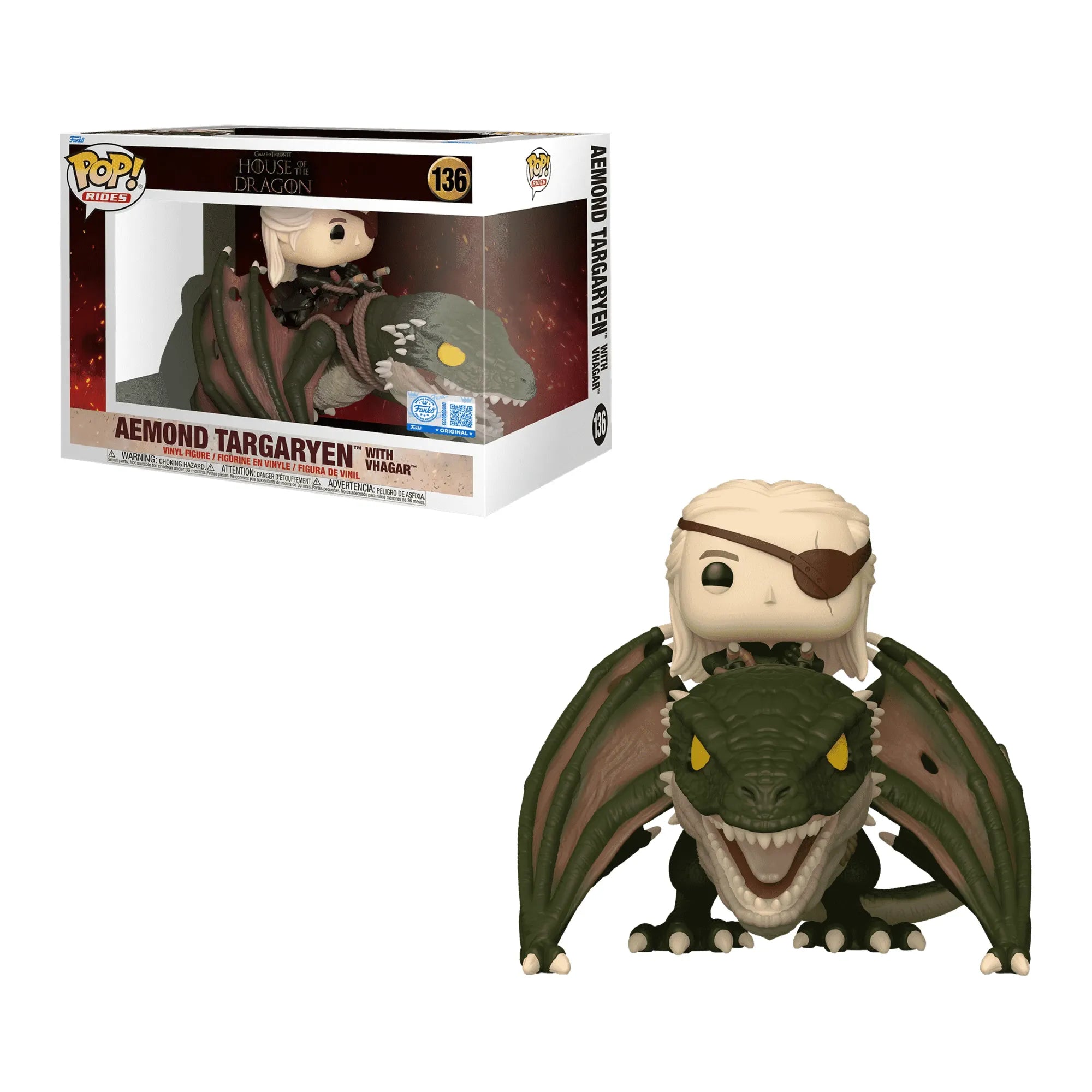 Funko Pop House of the Dragon Aemond with Vhagar #136