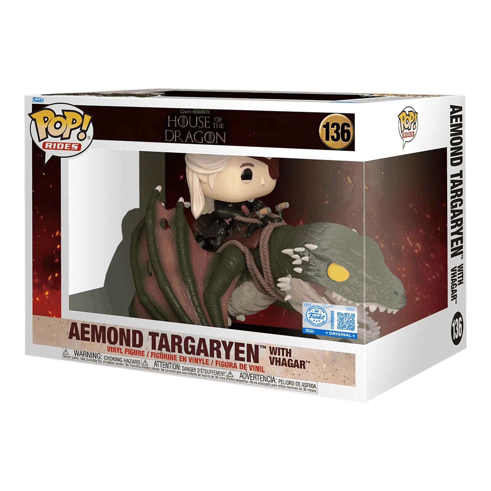 Funko Pop House of the Dragon Aemond with Vhagar #136