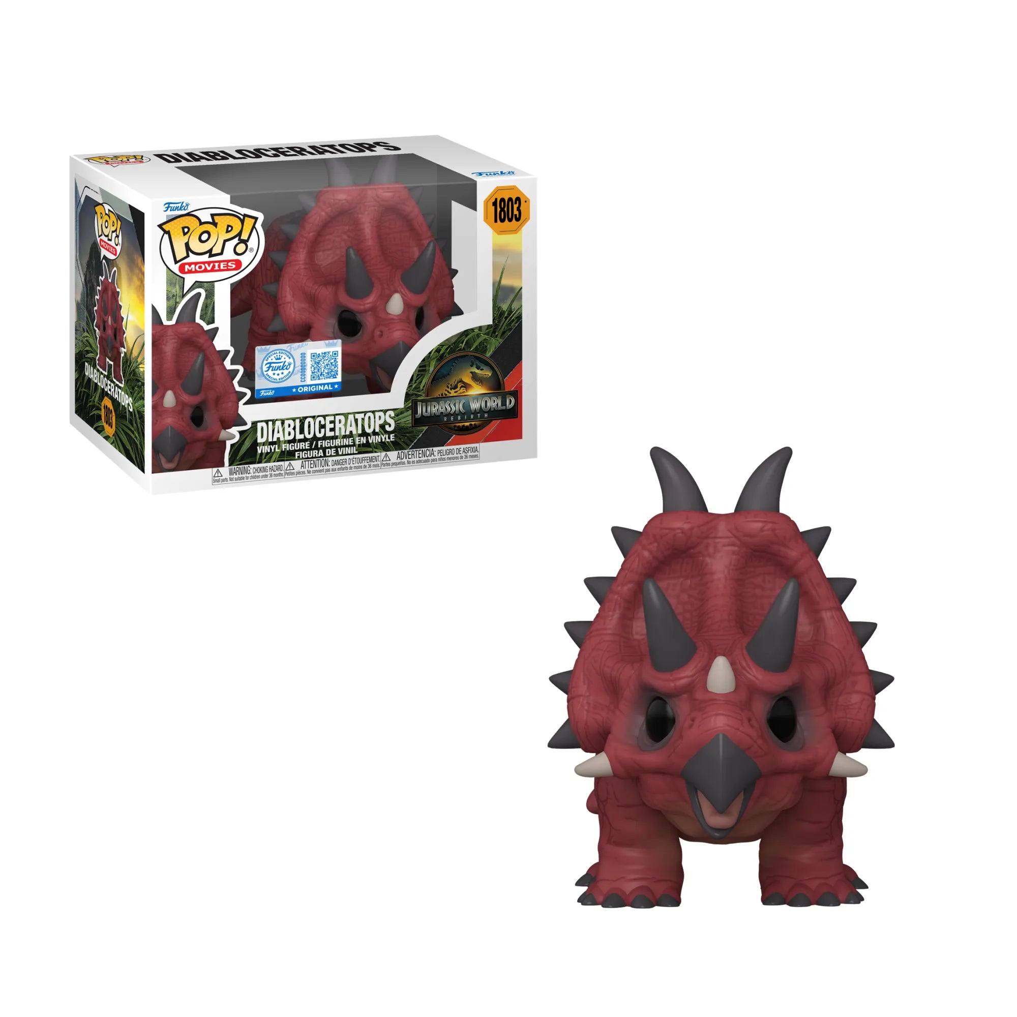 Funko Pop Jurassic Park Diabloceratops #1803 Exclusivo