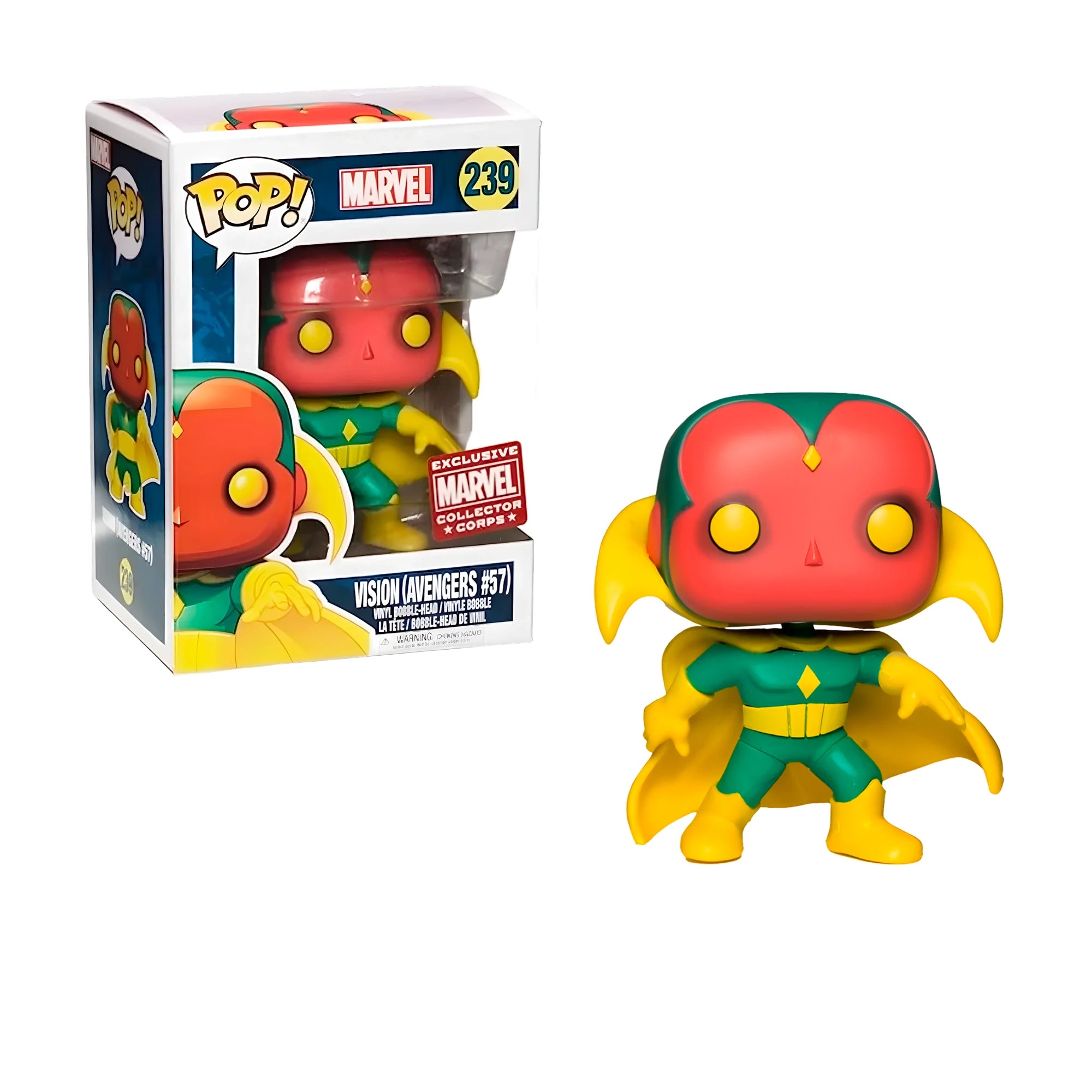 Funko Pop Marvel Vision Collector Corps Exclusivo #239
