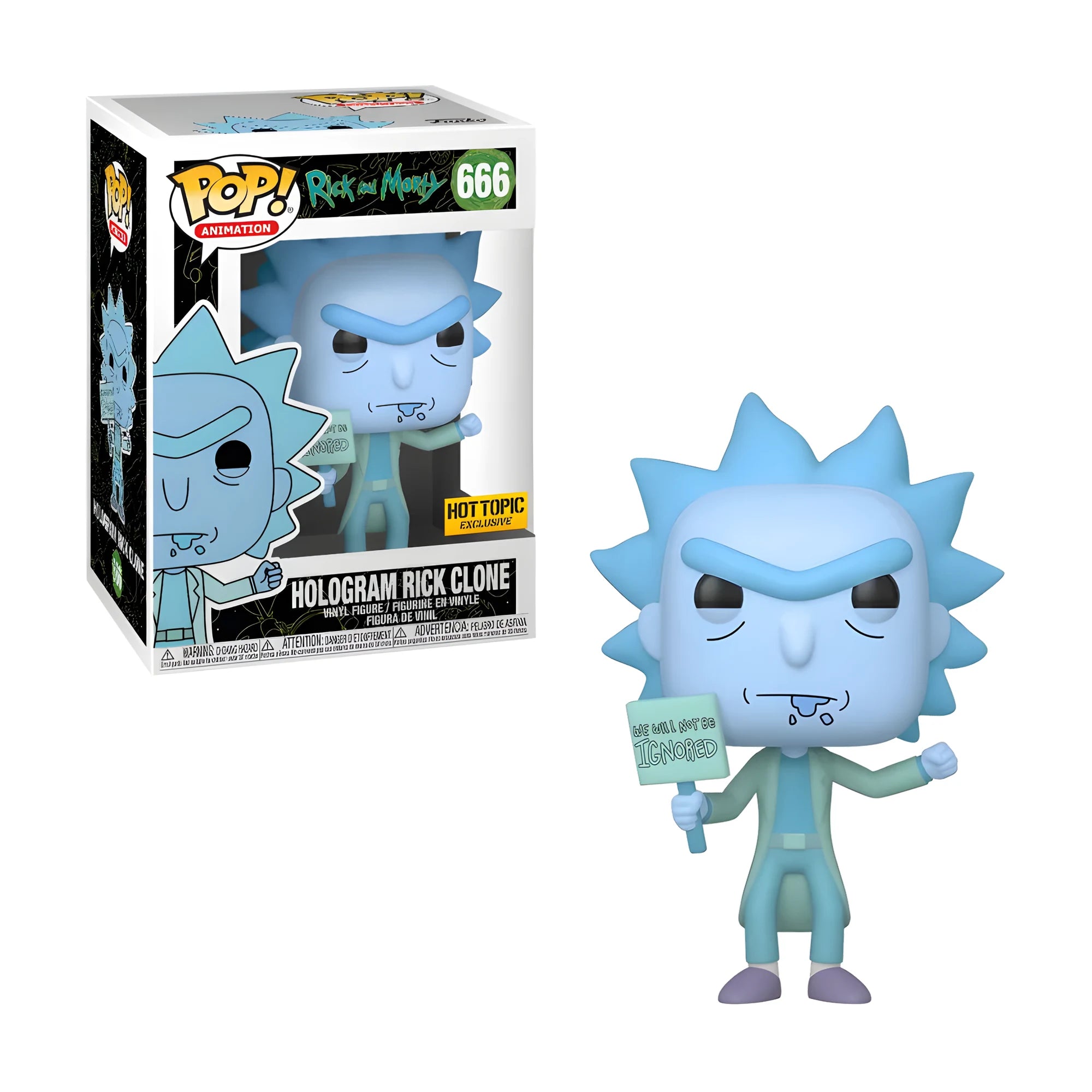 Funko Pop Rick and Morty Hologram Rick Clone #666 Exclusivo