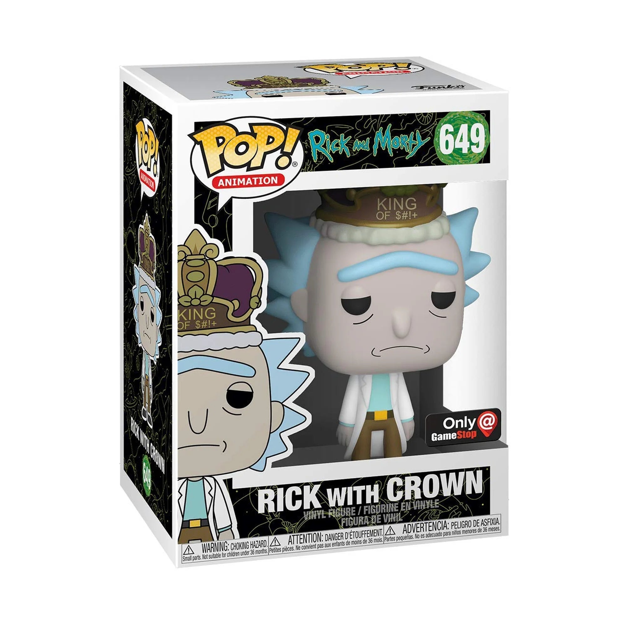 Funko Pop Rick and Morty Rick with Crown #649 Exclusivo