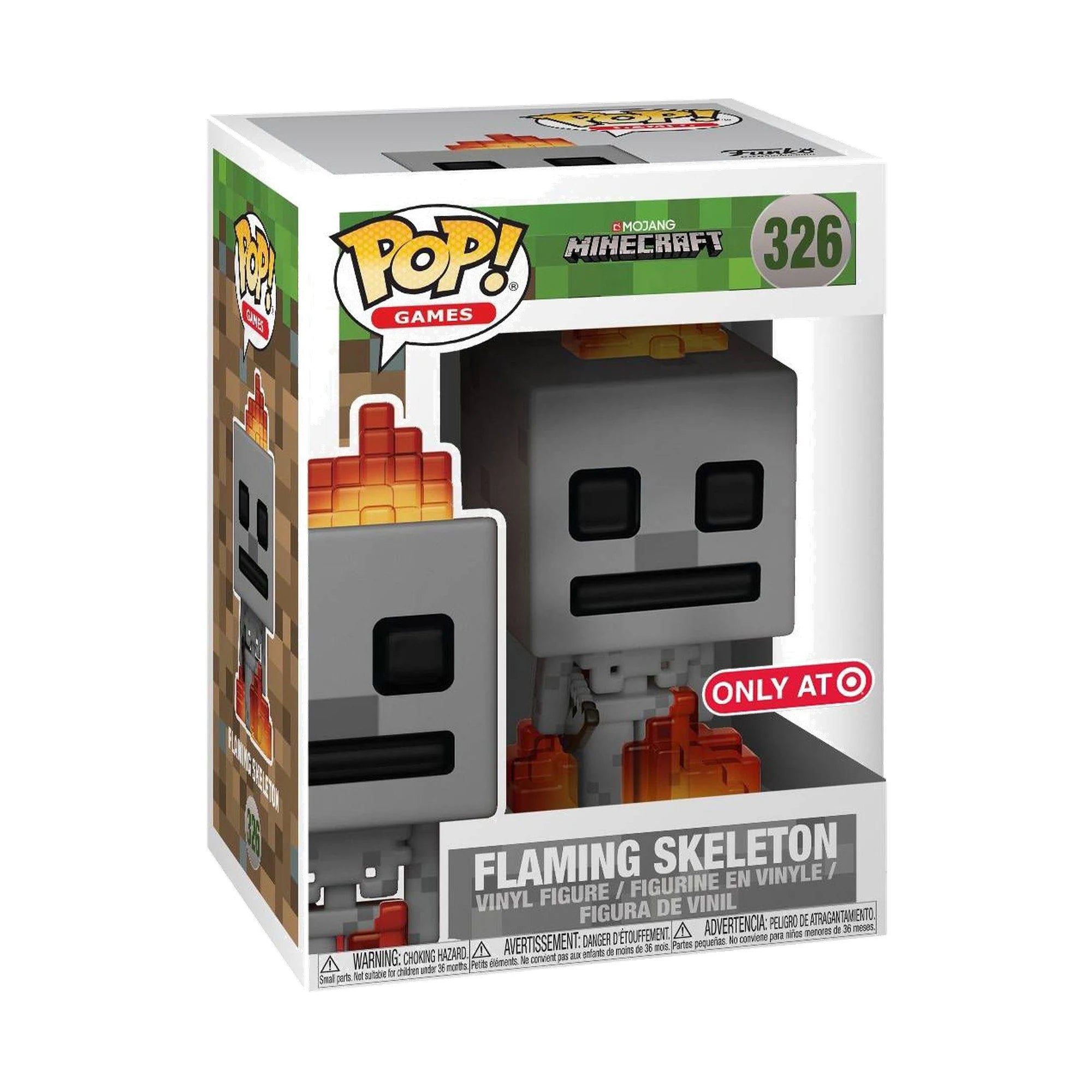 Funko Pop Minecraft Flaming Skeleton #326 Exclusivo