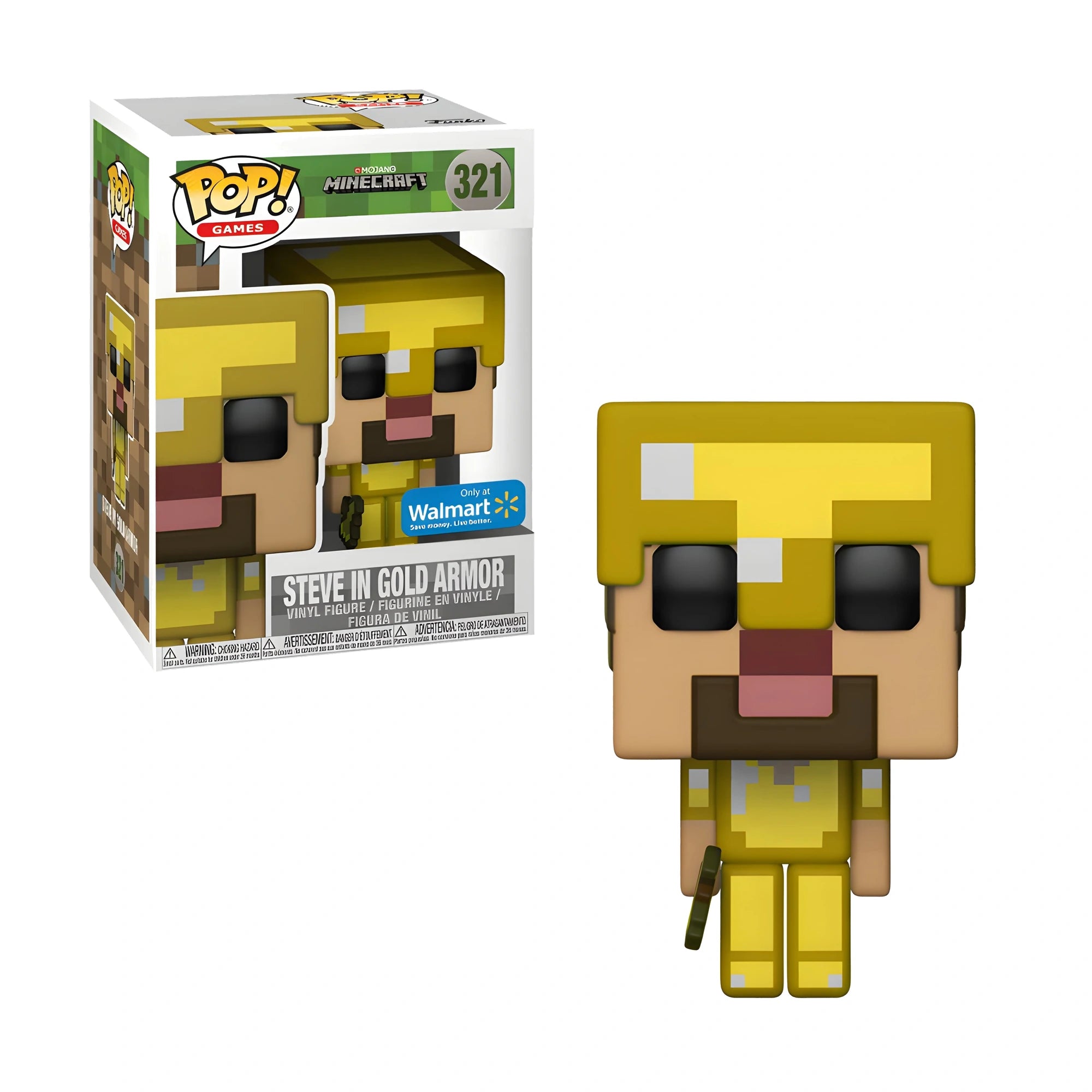 Funko Pop Minecraft Steve Gold Armor #321 Exclusivo