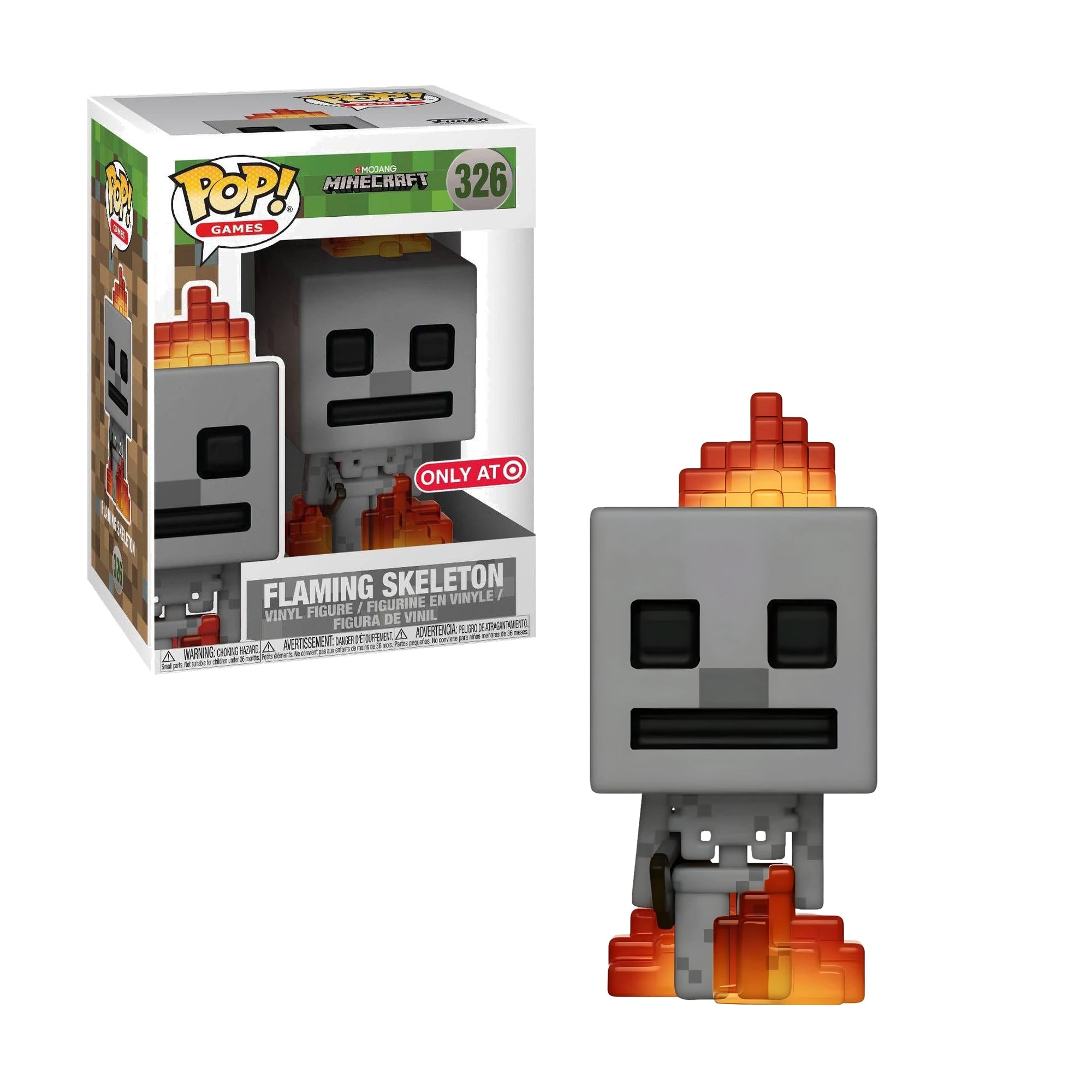 Funko Pop Minecraft Flaming Skeleton #326 Exclusivo