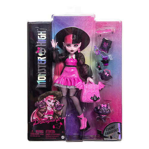Muñeca Mattel Monster High Draculaura - En caja original con mascota Count Fabulous y accesorios - Doll collectible figure

