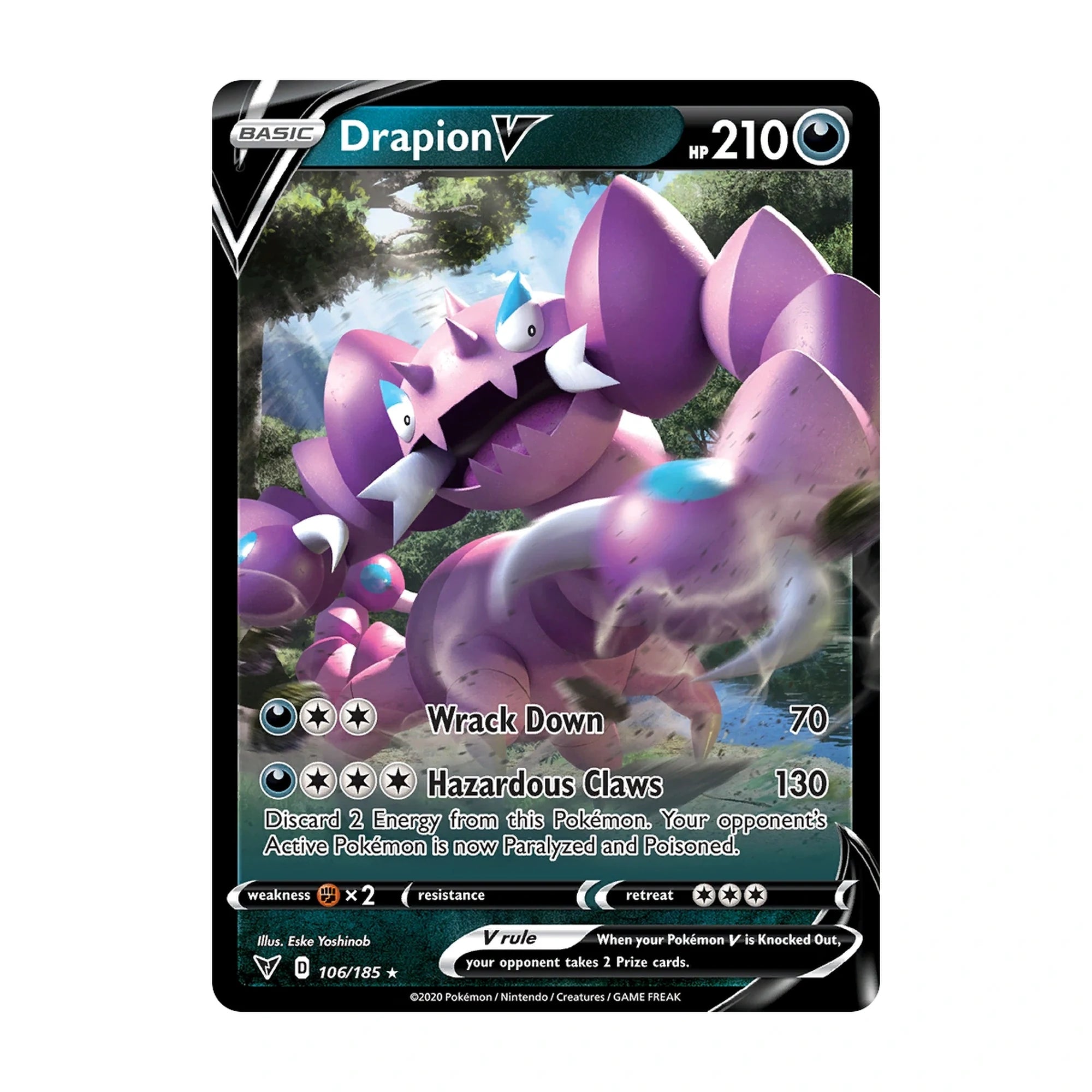pokemon-tcg-drapion-v-106-185-ingles-hakoo-box-carta-frente.webp