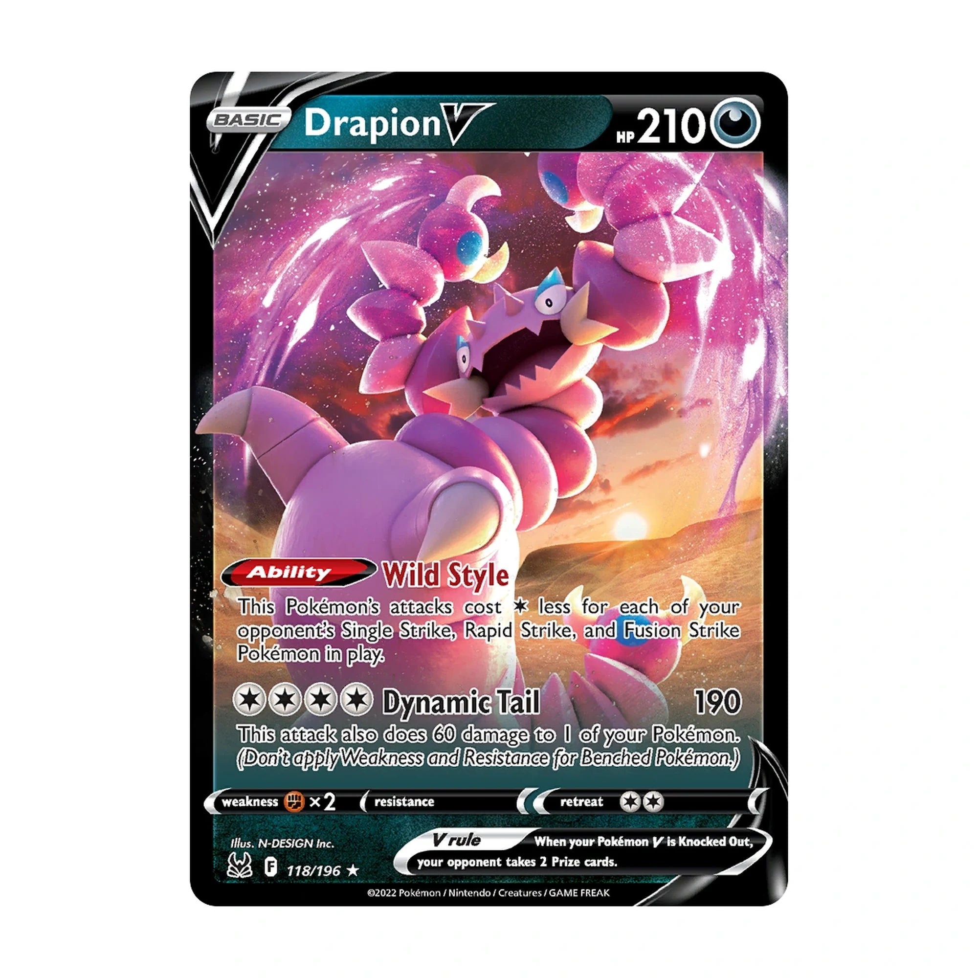 pokemon-tcg-drapion-v-118-196-ingles-hakoo-box-carta-frente.webp