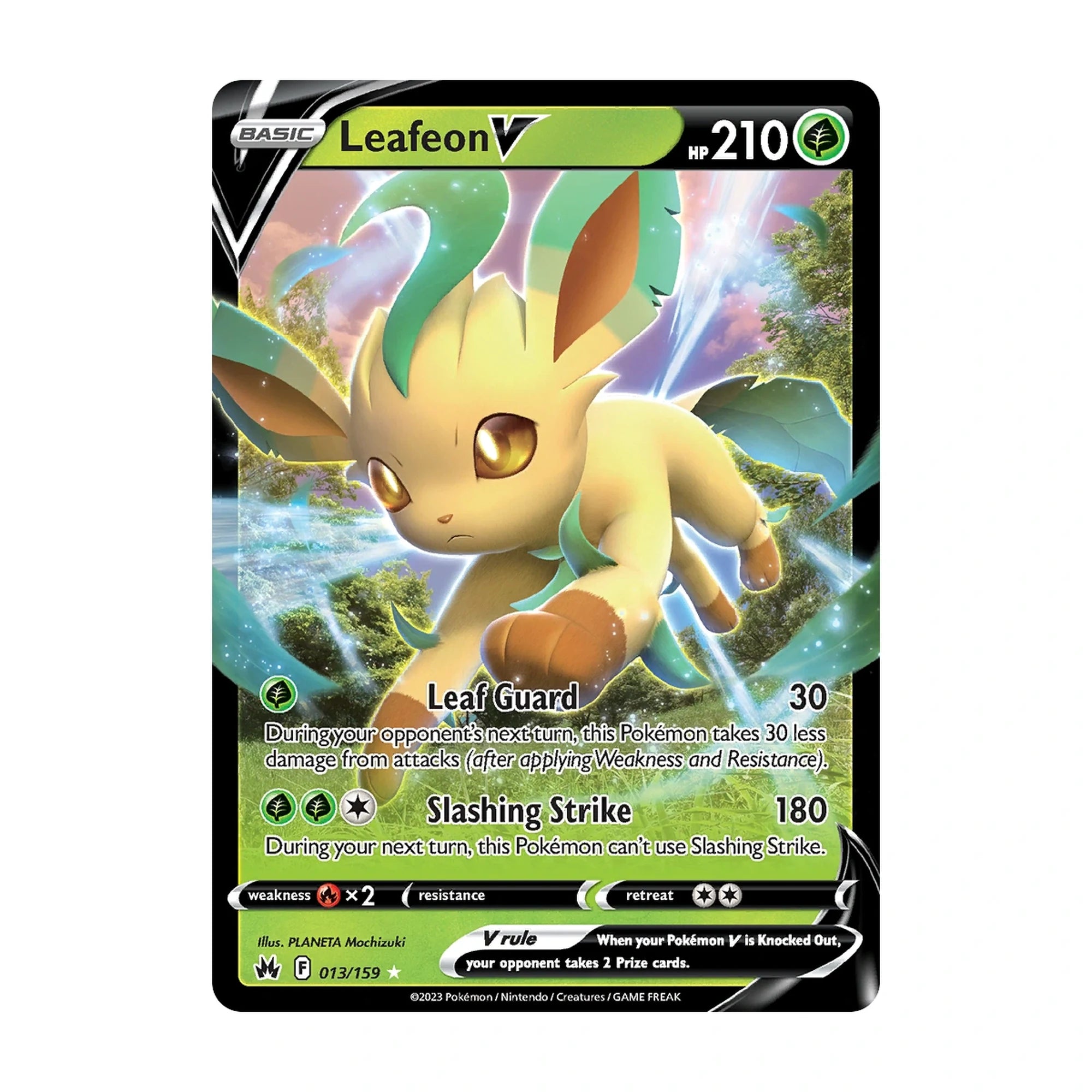 pokemon-tcg-leafeon-v-013-159-ingles-hakoo-box-carta-frente.webp