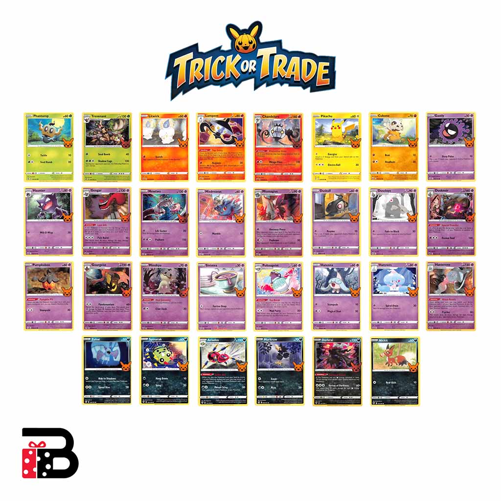 Pokémon TCG Trick Or Trade Booster Pack - Halloween themed pack in collection completa view
